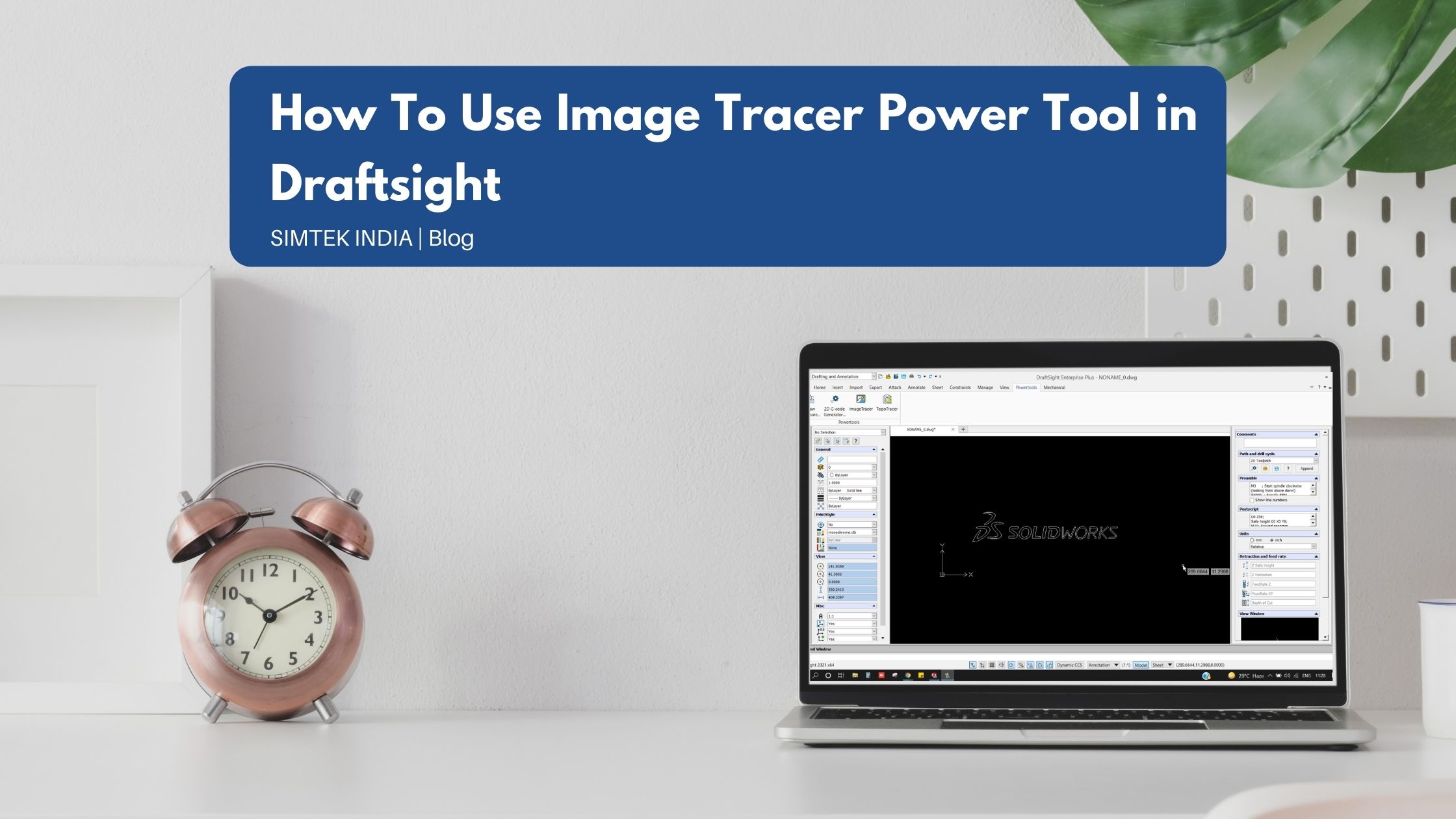 how to use image tracer power tool in Draftsight