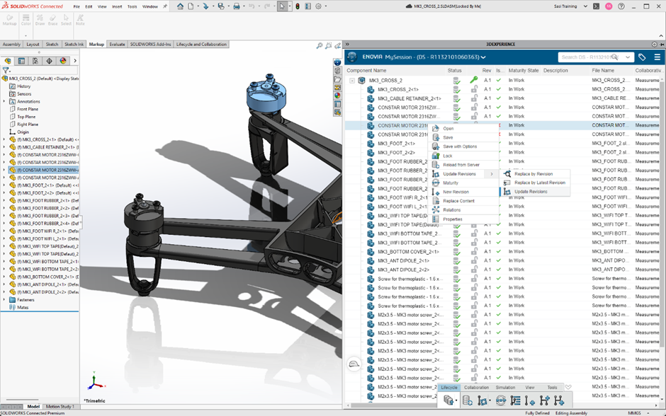 My Session Task Pane 3DEXPERIENCE SOLIDWORKS