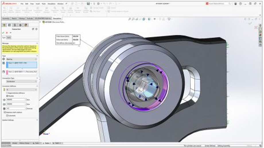 Solidworks Simulation Connectors bearin