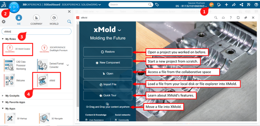 3D Mold Creator (xMold) in 3DEXPERIENCE