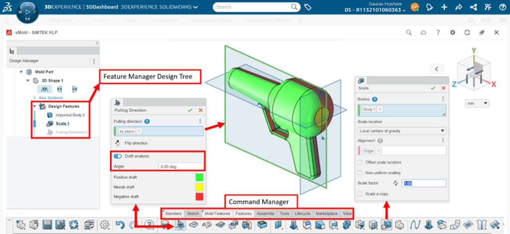 3D Mold Creator (xMold) in 3DEXPERIENCE