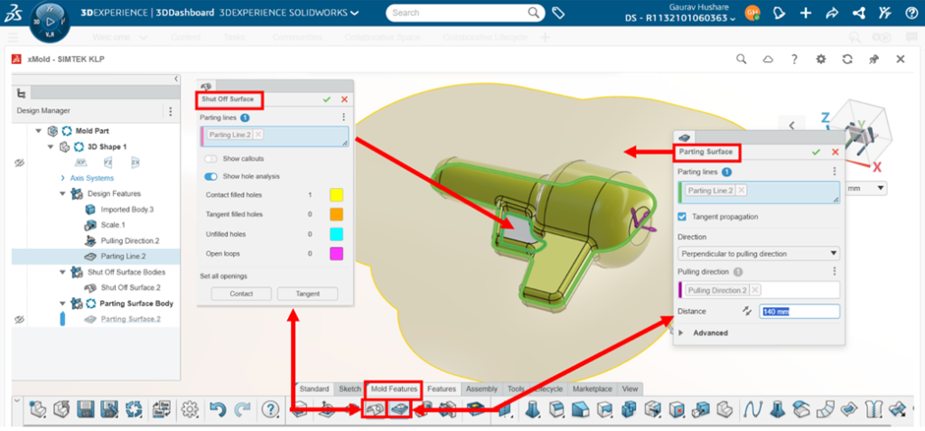 3D Mold Creator (xMold) in 3DEXPERIENCE