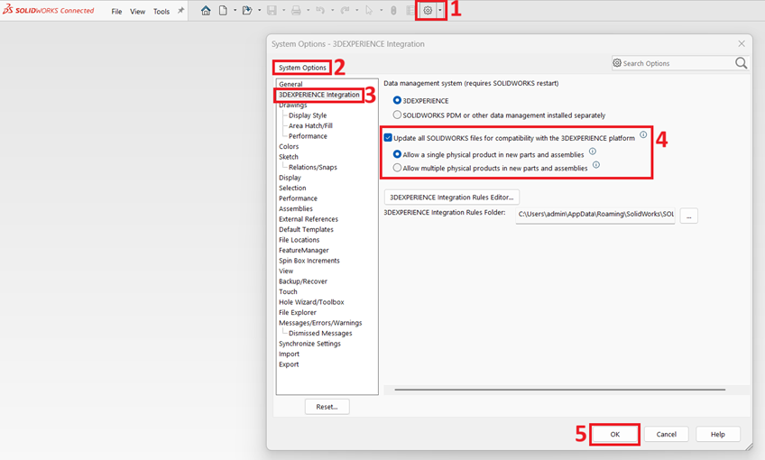 Attribute Mapping for 3DEXPERIENCE SOLIDWORKS