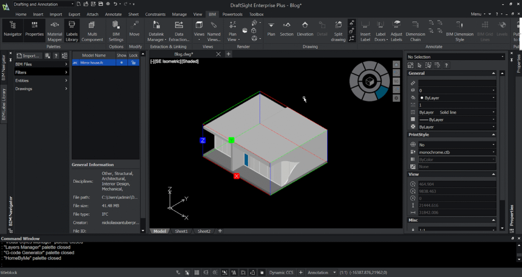 Master BIM Plans with DraftSight BIM Module
