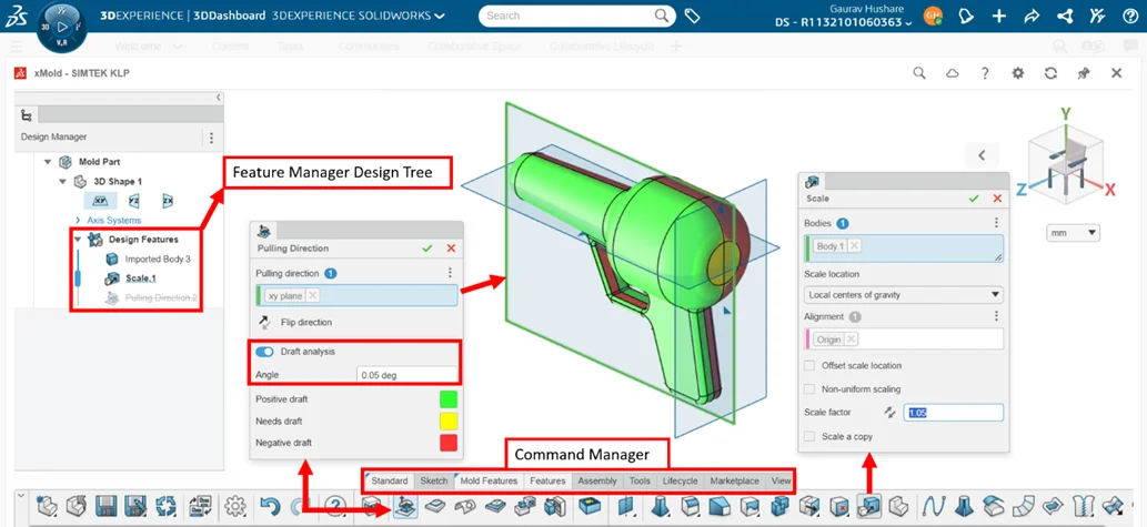 3D Mold Creator (xMold) in 3DEXPERIENCE