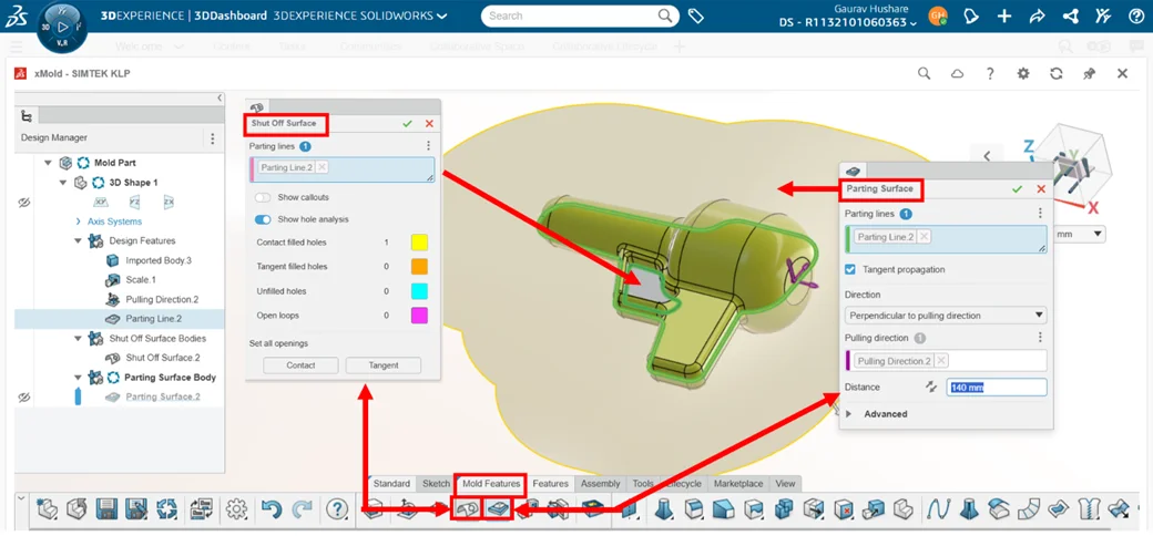3D Mold Creator (xMold) in 3DEXPERIENCE