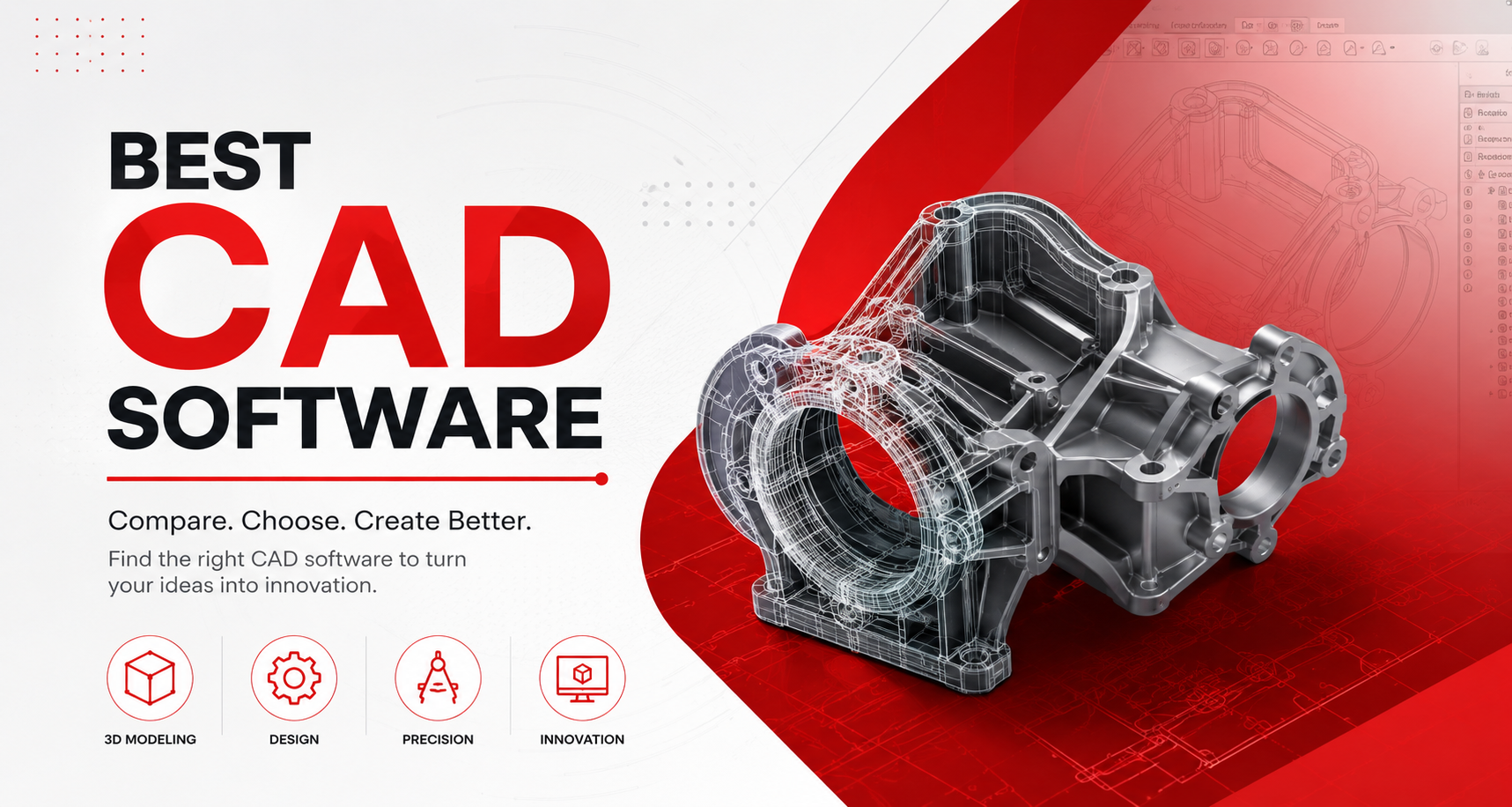 SOLIDWORKS vs AutoCAD, Fusion 360, Inventor, CATIA and Creo CAD software comparison