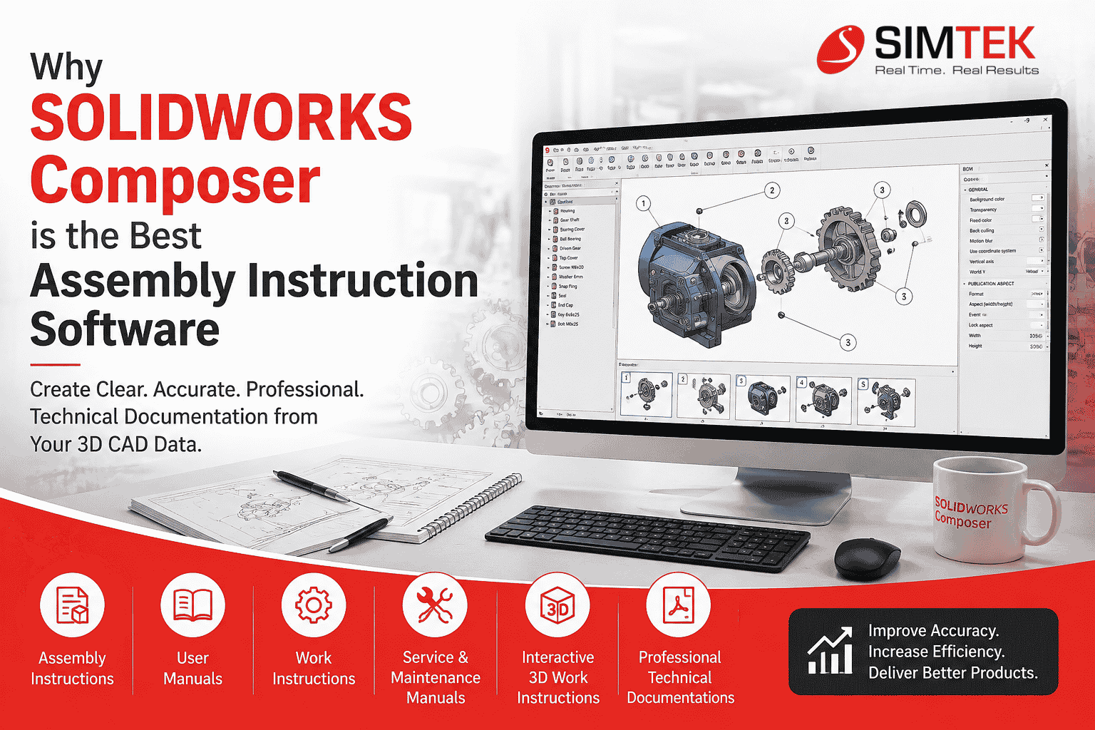Assembly Instruction Software using SOLIDWORKS Composer