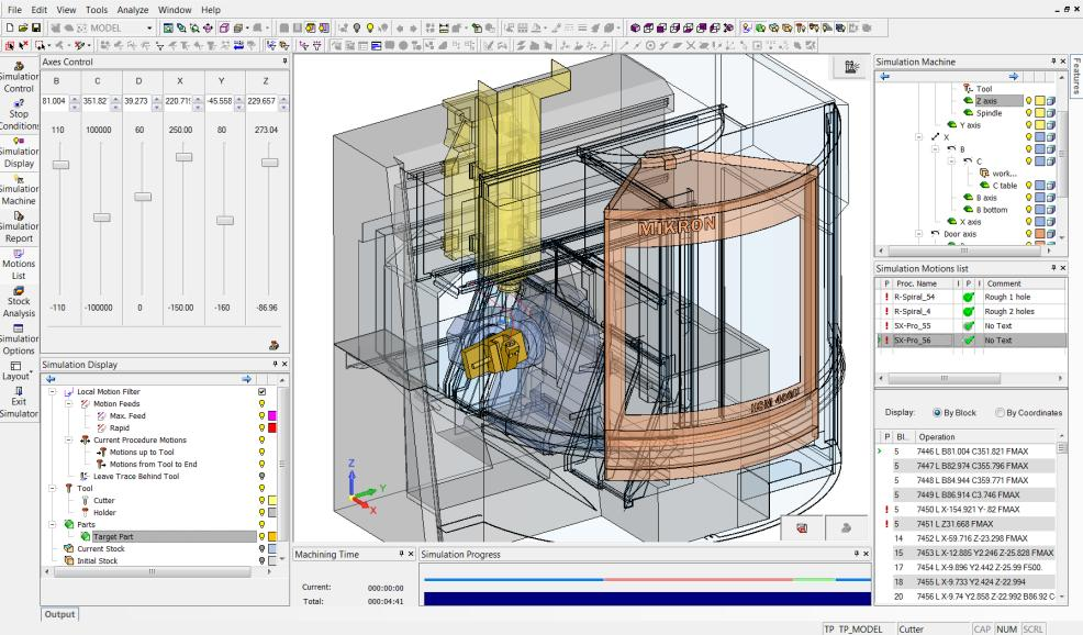 Cimatron CNC machine and toolpath simulation