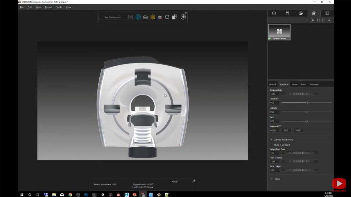 Photorealistic medical equipment rendering created using SOLIDWORKS Visualize