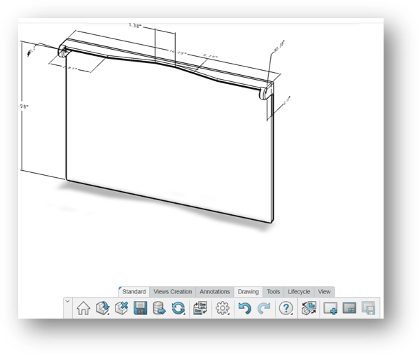 The Activate Sheet Background icon in the drawing toolbar.